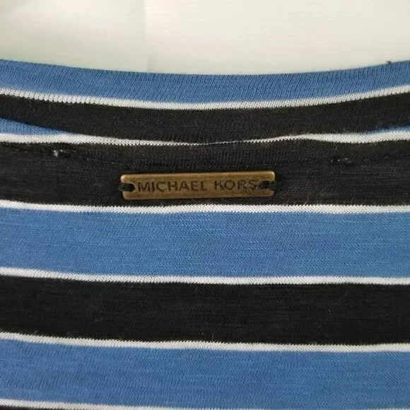Michael Kors Long Sleeve Striped Top. Size M - Picture 7 of 10